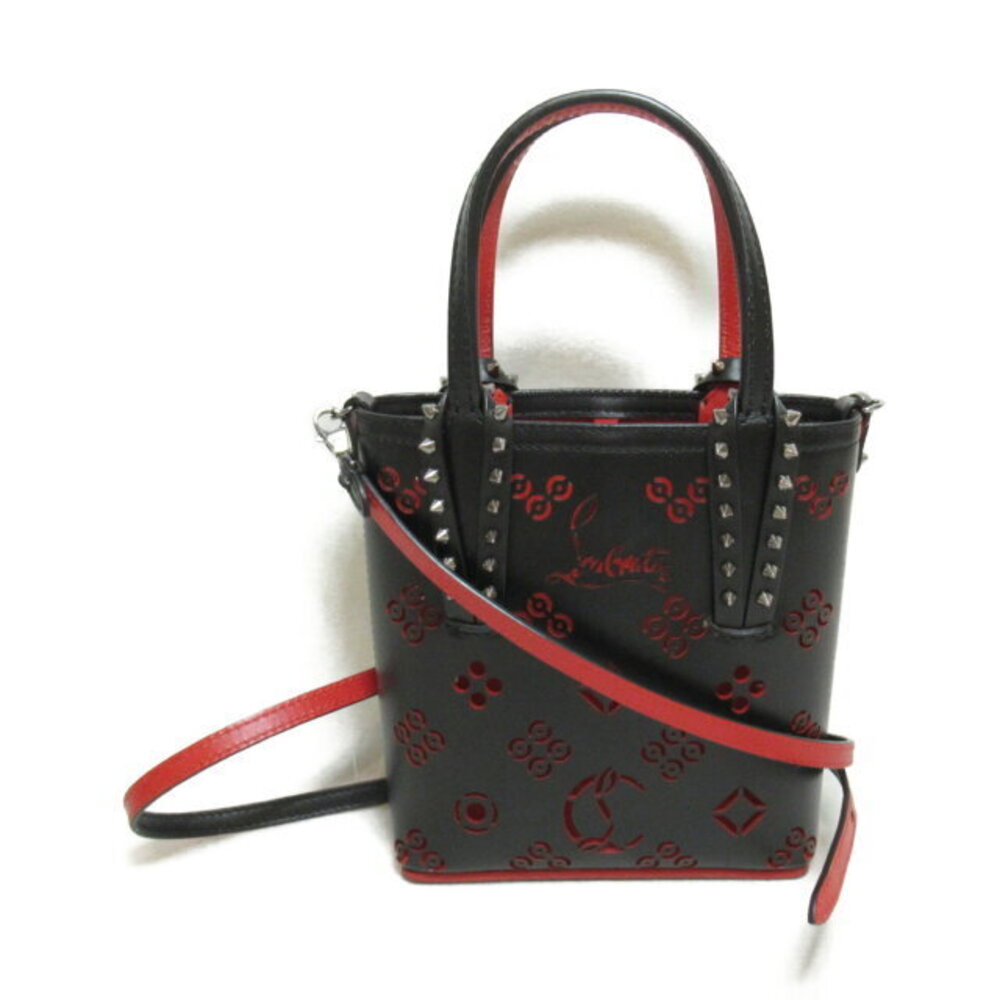 Christian Louboutin Kabata Shoulder Bag calfskin black red